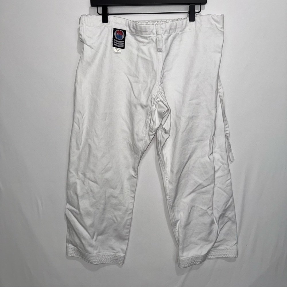 ProForce Gladiator 12 oz. 100% Cotton Karate Pants – White Traditional Waist #2